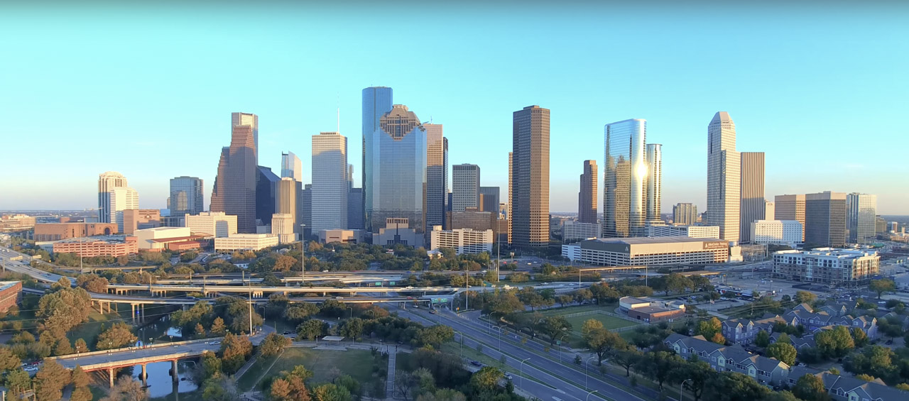 A photo of the Houston skyline
